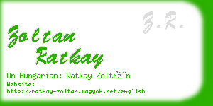 zoltan ratkay business card